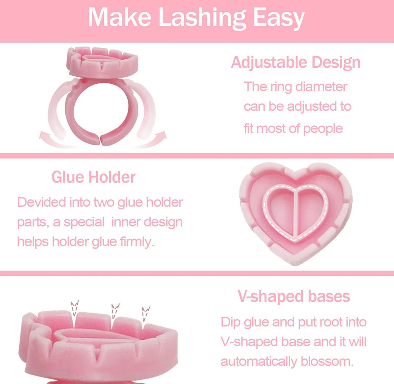 Heart Glue Rings