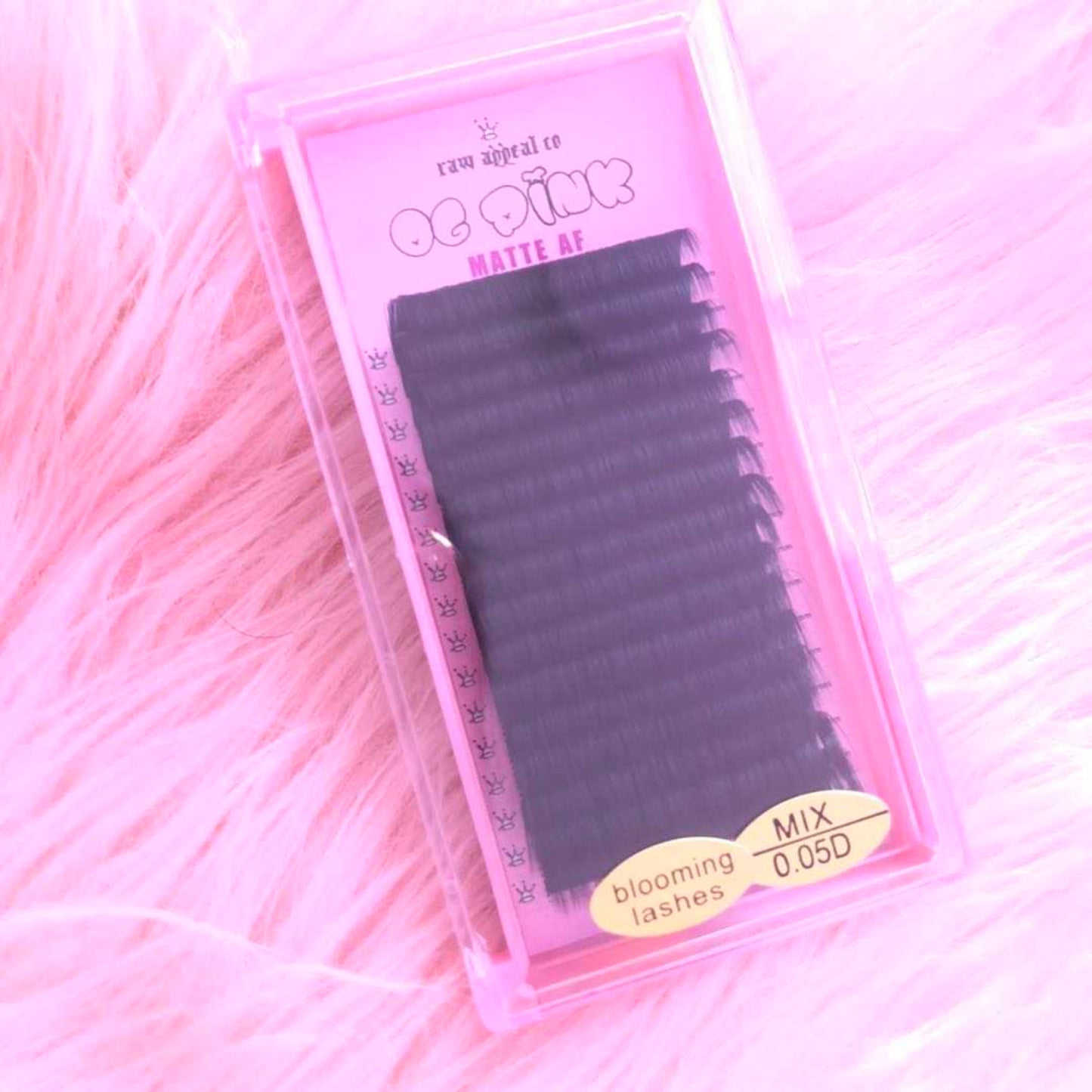 OG Pink Matte AF Easy Fan Lash Trays